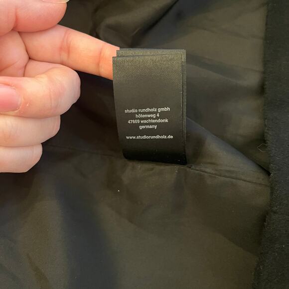 Rundholz Black Label Oversized Coat Medium Wool Blend Architectural Minimalist - Picture 11 of 16